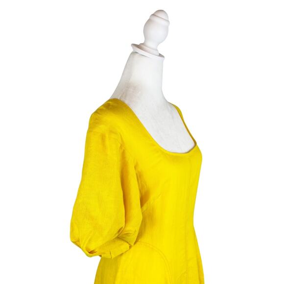 Three Graces London Nell Dress 10 Yellow NWT - Picture 4 of 10